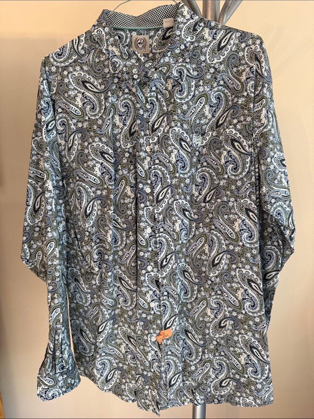 Cinch Men's Paisley Button-Down Shirt - Blue, Gray